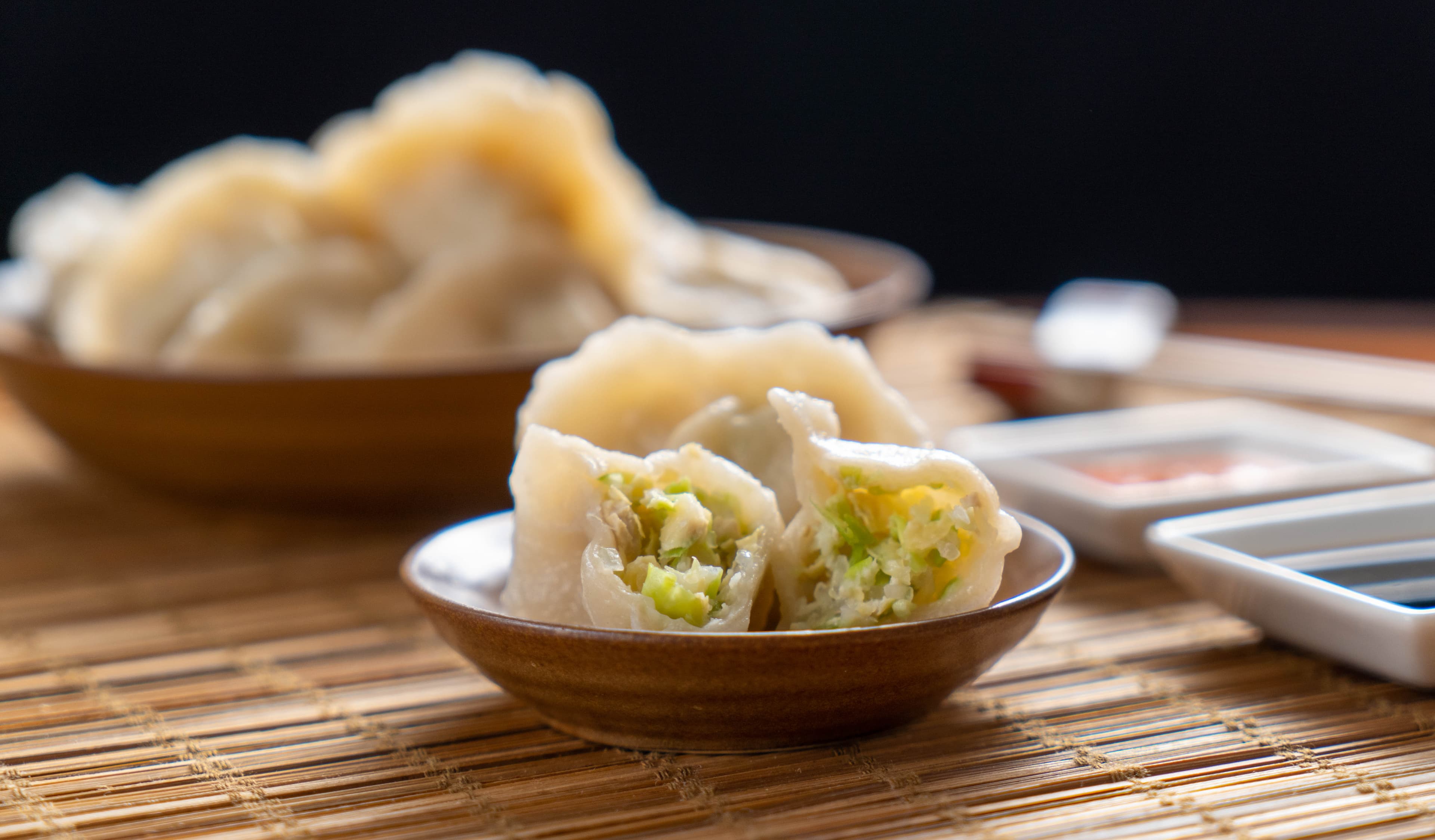 Vegan Dumpling - A savory flavors with a mix of cabbage, tofu, sweet corn and soybean and. These  | Dumpling